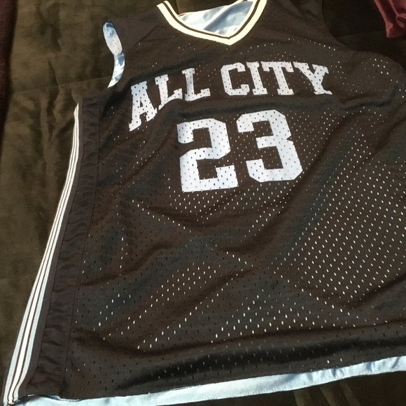 ALL CITY #23 *Reversible* JERSEY (Light and Dark BLUE) by Steve & Barry’s - Picture 6 of 14